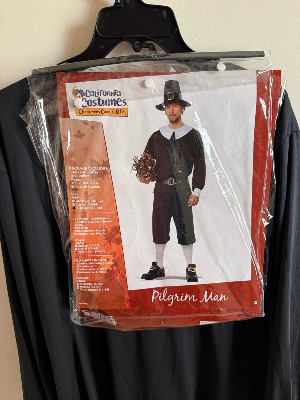 California Costumes Pilgrim Man Costume - Black and White